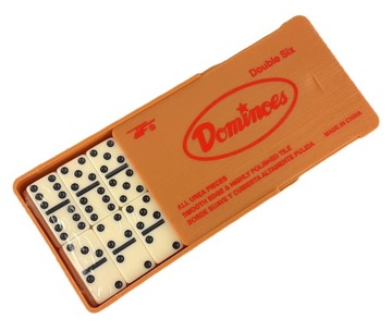 KLASYCZNE DOMINO W PUDEŁKU KOŚCIANE SZÓSTKOWE