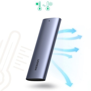 UGREEN KIESZEŃ NA DYSK SSD M.2 OBUDOWA DYSKU USB 3.2 Gen2 +kabel USB C 0,5m