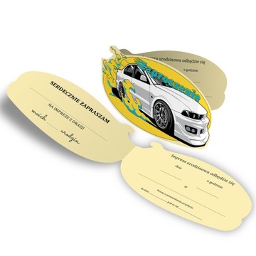 ZAPROSZENIE NA URODZINY AUTO WYŚCIGOWE Z2