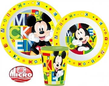 Zestaw obiadowy Myszka Miki Mickey naczyń 3w1 śnia