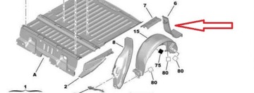 BERLINGO PARTNER II 2008- PODBĚH ZADNÍ LEVÉ LUK
