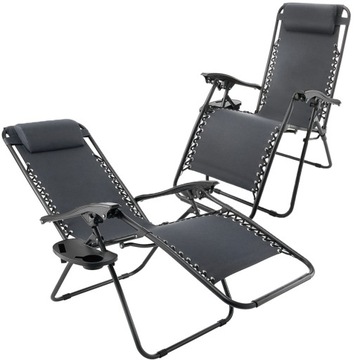 2 ШТ. ПЛЯЖНЫЕ КРЕСЛА 3 ДИЗАЙНА ГРАФИТОВЫЙ САДОВЫЙ КРЕСЛО SOPRATO СКЛАДНОЙ СЕРЫЙ 2 В 1