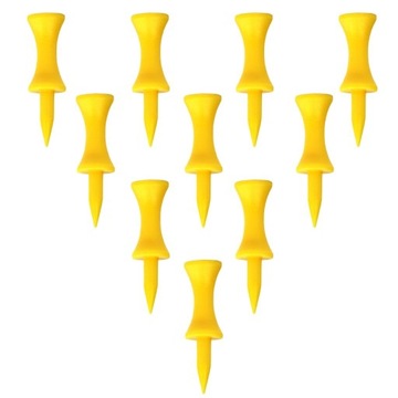 Tee z piłeczkami golfowymi Plastikowe koszulki golfowe Golfowe kołki ograniczające z tworzywa sztucznego 43 mm Żółte