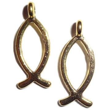 ZAWIESZKI CHARMS ZŁOTE RYBA 7szt RYBKA ZŁOTE RYBKI CHARMSY DO BRANSOLETEK