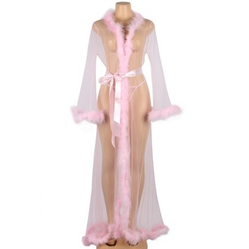 Sexy piżamy Koronkowa bielizna Peignoir Bride szat