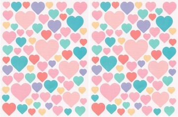 NAKLEJKI DEKORACYJNE SERDUSZKA 2 ARKUSZE