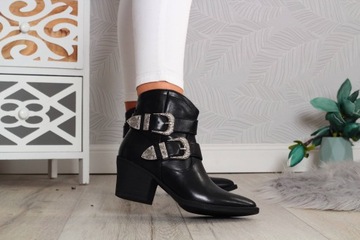 ЖЕНСКИЕ УТЕПЛЕННЫЕ КОВБОЙСКИЕ БОТИНКИ НА КАБЛУКЕ