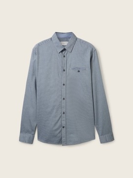 Tom Tailor Textured Shirt - Navy Blue Small Struct