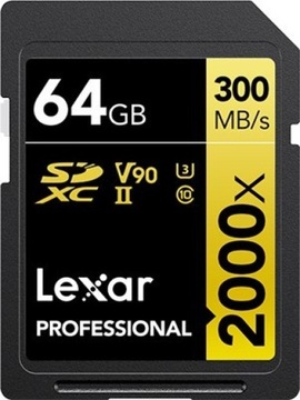 Lexar SDXC 64GB Professional 2000x UHS-II U3 - 2