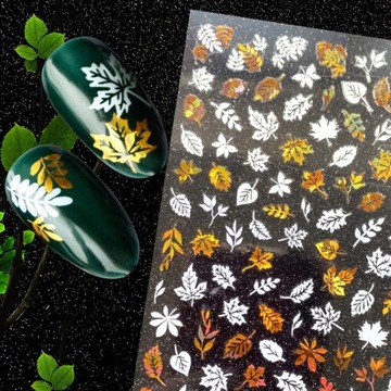 НАКЛЕЙКИ ДЛЯ НОГТЕЙ ОСЕННИЕ ЛИСТЬЯ САМОКЛЕЙКИ ДЛЯ УКРАШЕНИЯ НОГТЕЙ МИКС