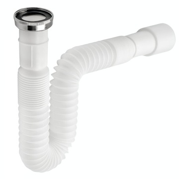 Syfon ELASTYCZNY Zlewu Umywalki Odpływ Kuchenny Rura Półsyfon 5/4 x 32 mm