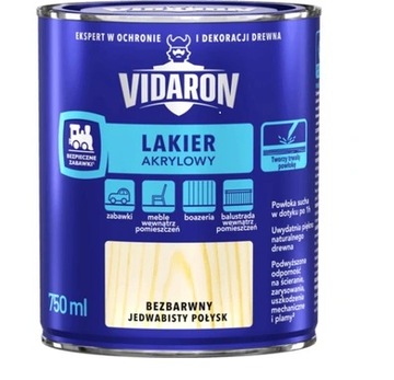 Lakier akrylowy bezbarwny Vidaron 0,75L