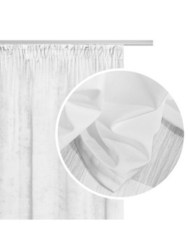 Zasłona welurowa Soft Velvet 566A biała 140x270