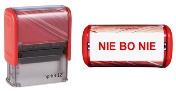 Pieczątka z napisem NIE BO NIE prezent urodziny