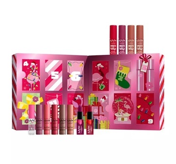 NYX 12 DAYS OF KISSMAS KALENDARZ ADWENTOWY pomadki i błyszczyki