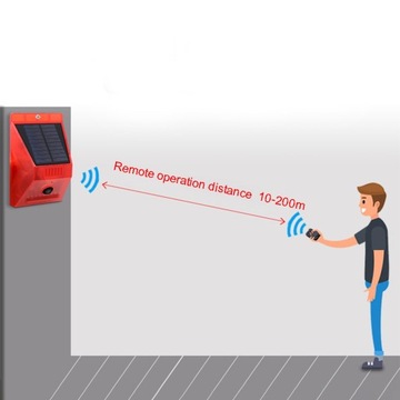 LED Solarny włącznik światła alarmowego Pilot zdalnego sterowania Róg