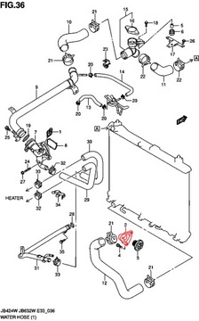 SUZUKI OE 17560-57L00 POUZDRO TERMOSTATU
