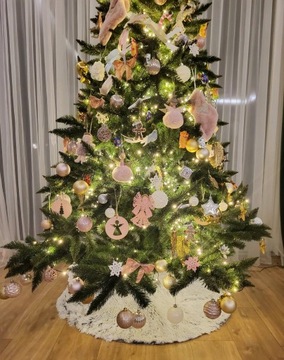 Коврик «Ёлка», коврик 90 см, меховой ковер