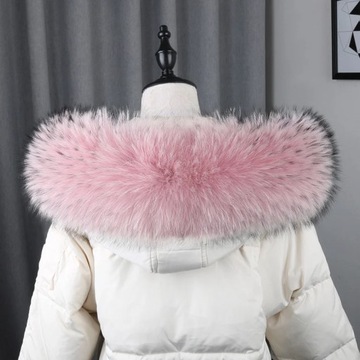 100% Real Natural Raccoon Fur Scarf Women Winter