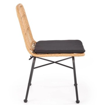 Современный металлический садовый стул в стиле бохо K401, коричневый стул для патио из ротанга