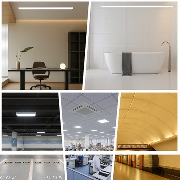 Wydajna lampa LED 60 cm IP65 4000K z regulacją mocy i wysoką trwałością
