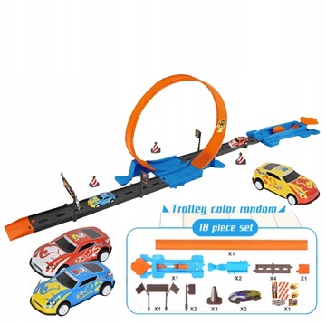Tor samochodowy Crash Hot Wheels WYRZUTNIA autko