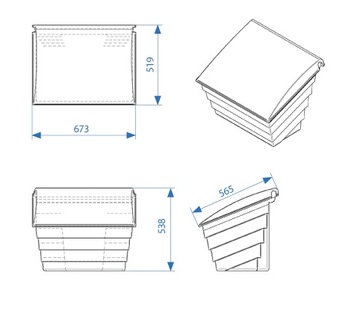 Контейнер для песка и соли/сорбентов 70 л.