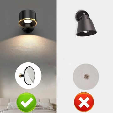 SMART RGB СВЕТОДИОДНЫЙ НАСТЕННЫЙ СВЕТИЛЬНИК БЕСПРОВОДНОЙ МАГНИТНЫЙ, ПОВОРОТНЫЙ НА 360°