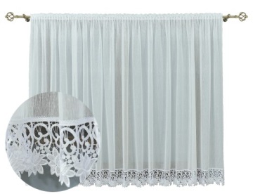 GOTOWA FIRANA BIAŁA SABLE WOAL FRANCUSKI DO SALONU