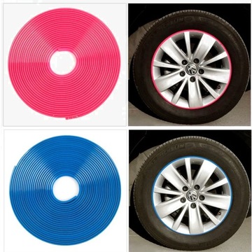 Декоративная полосатая лента для дисков для автомобильных колес для автомобильных цветов 8M
