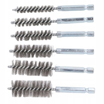 6X SZCZOTKA DRUCIANA CYLINDRYCZNA 8-19MM STAL