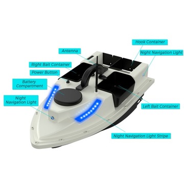 Радиоуправляемая лодка с GPS-приманкой 500M, беспроводной пульт дистанционного управления