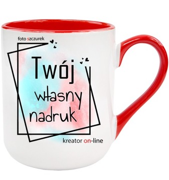 FOTO KUBEK Z TWOIM WŁASNYM NADRUKIEM ZDJĘCIEM LOGO FIRMY NA PREZENT 330ml