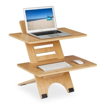 BAMBUSOWY STOJAK NA LAPTOPA PÓŁKA ERGONOMICZNY RELAXDAYS