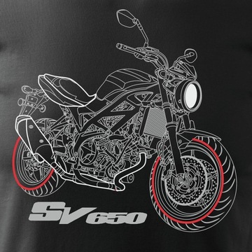Koszulka motocyklowa na motor SUZUKI SV 650 z motocyklem SV650 na prezent