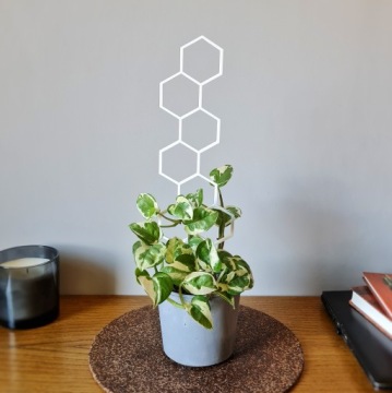 ПОДСТАВКА ДЛЯ ЦВЕТОВ ЛЕСТНИЦА ПЕРГОЛА БЕЛАЯ 37 см