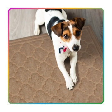 Wycieraczka Pod Drzwi Tekstylna 60x90 Beżowa 3D Duża Wejściowa Antypoślizg