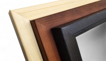 RAMKA DREWNIANA PLEXI FOTO RAMA B2 50x70 - 70x50 cm - 3 kolory, listwa 2x2
