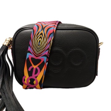 Torebka crossbody skóra czarna EGO ES0223FR