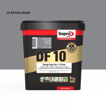 Fuga elastyczna DF10 Sopor 5kg Betonowo-Szary 14