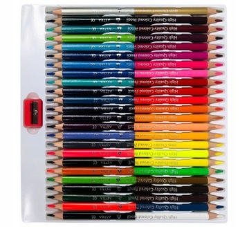 Карандаши Astra двусторонние, 24 штуки + точилка