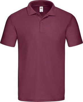 KOSZULKA MĘSKA POLO POLÓWKA ORIGINAL BURGUNDY XL