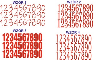 НАКЛЕЙКИ С НОМЕРАМИ 6 СМ, КРАСНЫЕ 30 шт.