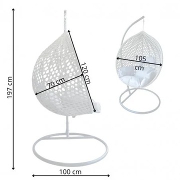Подвесное кресло-качалка «Кокон» с подушками