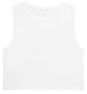 Koszulka bez rękawów 4F crop top oversize, top z bawełny S