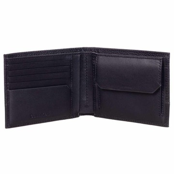 CALVIN KLEIN BEZPIECZNY PORTFEL MĘSKI SUBTLE MIX BIFOLD 5CC W/COIN BLACK