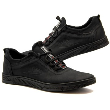 Мужские широкие кожаные ботинки POLISH K24 черный 39