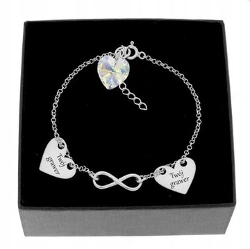 GRAWER SERCA INFINITY KR. SWAROVSKI BRANSOLETKA