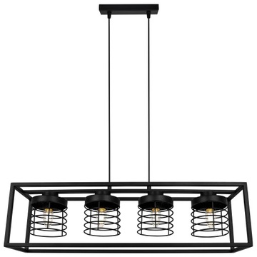 LAMPA WISZĄCA KLATKA ELEGANCKA METALOWY KLOSZ