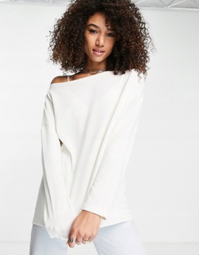 ALLSAINTS GŁADKI T-SHIRT Z DŁUGIM RĘKAWEM S
